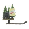 Black Bear with Trees Toilet Paper Holder