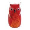 Art Glass Figurine - Red Owl