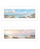 "The Seascape Collection" 2-Piece Vignette By Georgia Janisse; Ready to Hang Framed Print; White Frame - as Pic