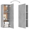 4 Piece TV Cabinet Set Concrete Gray Engineered Wood - Grey