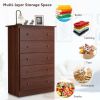 Functional Storage Organized Dresser with 5 Drawer - Brown