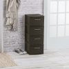 4 Drawer Weave Tower Plastic, Espresso, Set of 2 - S2