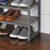 Farmhouse 3 Tiers,12-Compartment Garment Shoe Rack wood, Gray - Gray