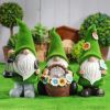 Gnome Night Solar Light Flower Decor Dimming Built-in Photoreceptor System Automatic Garden Decoration Fairy Desk Solar Light - C