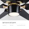 56 " Integrated LED Light Ceiling Fan with White ABS Blade - as Pic