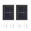 Outdoor Solar Deck Lights Path Garden Patio Pathway Stairs Step Fence Lamp 2pcs - as picture