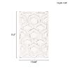 Ralston Ivory Geometric Carved Wood Wall Decor - as Pic