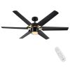 56 " Integrated LED Light Ceiling Fan with White ABS Blade - as Pic