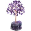 1pc Natural Crystal Tree Crystal Hair Ore Fluorite Base Rich Tree Chakra Amethyst Powder Crystal Ornaments - Amber