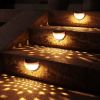 2pcs 6 LEDs Solar Light Courtyard Decoration Outdoor Lighting Garden Street Stair Fence Wall Lights Energy-saving Waterproof Solar Lamp - Warm Light 0