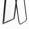65" x 24" Wall Mounting Full Body Mirror, Full Length Mirror with Stand, Alloy Frame Full-Length Mirror for Living Room, Bedroom, Black - as picture