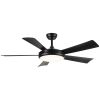 52 In Intergrated LED Ceiling Fan Lighting with Black ABS Blade - as Pic