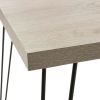 Hairpin Leg Square Side Table - grey