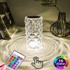 16 Colors Crystal Table Lamp Rose Light Romantic Diamond Atmosphere Light USB Touch Night Light For Bedroom Desk Party Decor - 3colors
