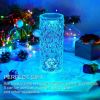 16 Colors Crystal Table Lamp Rose Light Romantic Diamond Atmosphere Light USB Touch Night Light For Bedroom Desk Party Decor - 3colors