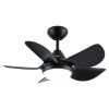 30 In Intergrated LED Ceiling Fan Lighting with Matte Black ABS Blade - as Pic