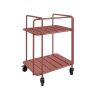 Poolside Gossip Collection, Penelope Outdoor/Indoor Cart, Gray - Red