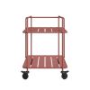 Poolside Gossip Collection, Penelope Outdoor/Indoor Cart, Gray - Red
