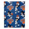 Knicks OFFICIAL NBA & Disney's Mickey Mouse Character Hugger Pillow & Silk Touch Throw Set; 40" x 50" - 1COB/3122A/0018/RET
