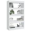 Book Cabinet/Room Divider White 31.5"x11.8"x53.1" Engineered Wood - White