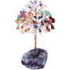 1pc Natural Crystal Tree Crystal Hair Ore Fluorite Base Rich Tree Chakra Amethyst Powder Crystal Ornaments - Amber