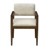 Benson Upholstered Dining Chairs with Arms (Set of 2) - as Pic
