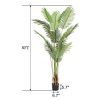 FCH 6FT Green Plastic 16 Leaf Palm Tree Simulation Tree - as picture