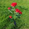LED Solar Rose Orchid Flower Light Outdoor Garden Waterproof Simulation Lawn Lamp Wedding Party Christmas Decor Landscape Light - 7 head snowdrop red