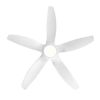 Modern 60 In Intergrated LED Ceiling Fan Lighting with White ABS Blade - Default