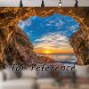 Nature Cave Wall Tapestry Bedroom Hotel Restaurant Decorative Backdrop Beach Landscape Tapestry; 51x70 inch - Default