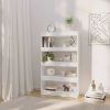 Book Cabinet/Room Divider White 31.5"x11.8"x53.1" Engineered Wood - White
