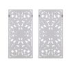 Botanical Panel Distressed Carved Wood 2-piece Wall Decor Set - as Pic