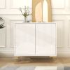 Modern Entryway Storage Cabinet with Shelves (ONLY PICK UP) - WHITE