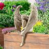 1pcs Sorrow Angel Statue Crafts; Pure White Love Angle With Wings Sculpture Ornaments; For Home Decor Bedroom Office Garden Tabletop - Angel