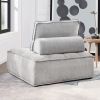 Upholstered Seating Armless Accent Chair Leisure Sofa Lounge Chair Lazy Sofa Barrel Chair for Living Room Corner Bedroom Office; Linen; Gray - as Pic