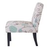 Upholstered Accent Armless Living Room Chair Set of 2 (Beige/Floral) - as Pic