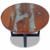 Coffee Table Teak Resin 23.6" - Brown