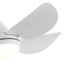 30 In Intergrated LED Ceiling Fan Lighting with Matte Black/ White   ABS Blade - White
