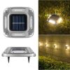 8 LED Solar Wall Light For Outdoor Courtyard Garden; Christmas Party Decoration; LED Lights - White Light - 4