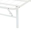 14" High Profile Foldable Steel Queen Platform Bed Frame, Black - White - Twin-XL