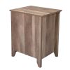 Set of 2 Farmhouse Nightstand, Wood Bedside Table with Drawer and Open Compartment, Light Brown XH - Light Brown