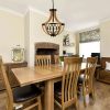 5 - Light Faux Wood Farmhouse Chandelier - as Pic
