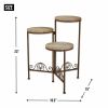 Folding Wood-Top Multi-Level Plant Stand