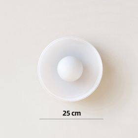 Glass Ceiling Light Entry Porch Cloakroom Corridor Balcony (Option: White 25cm-Warm light)