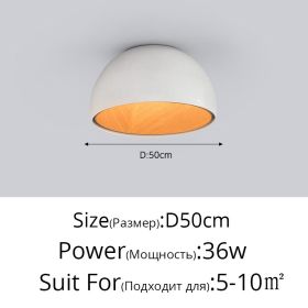 Minimal Bedroom Lamp Is Simple And Modern (Option: Tricolor dimming-Aflat open White50cm)