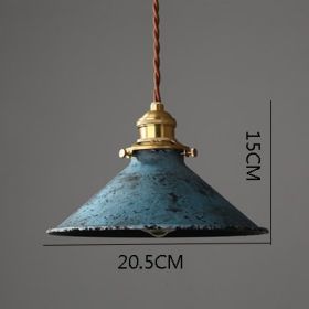 Cafe Simple Living Room Pendant Lamp (Option: Blue A 20.5X15CM)